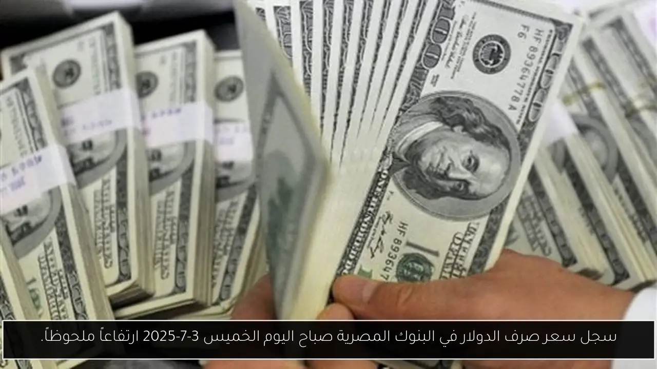 سجل سعر صرف الدولار في البنوك المصرية صباح اليوم الخميس 3-7-2025 ارتفاعاً ملحوظاً.