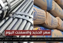 سعر طن الحديد والأسمنت اليوم