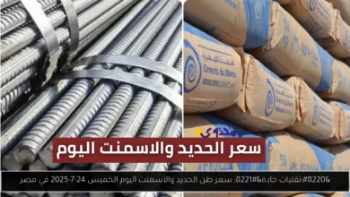 سعر طن الحديد والأسمنت اليوم