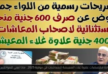 علاوة غلاء المعيشة للمعاشات