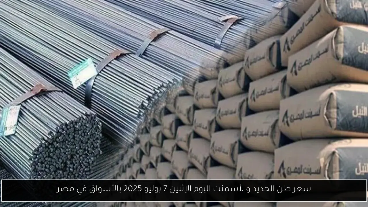 سعر طن الحديد والأسمنت اليوم