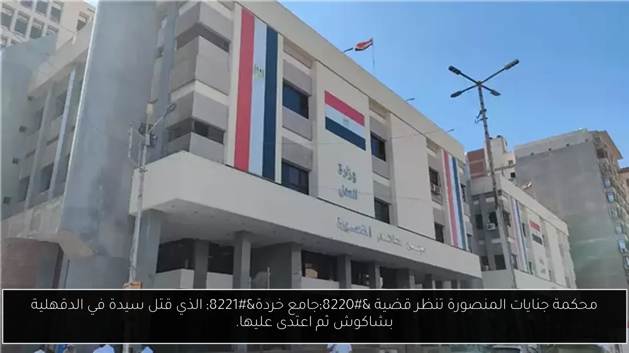 محكمة جنايات المنصورة تنظر قضية “جامع خردة” الذي قتل سيدة في الدقهلية بشاكوش ثم اعتدى عليها.