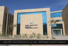 مصروفات الجامعات الأهلية 2025
