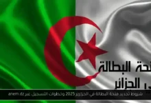 منحة البطالة في الجزائر 2025