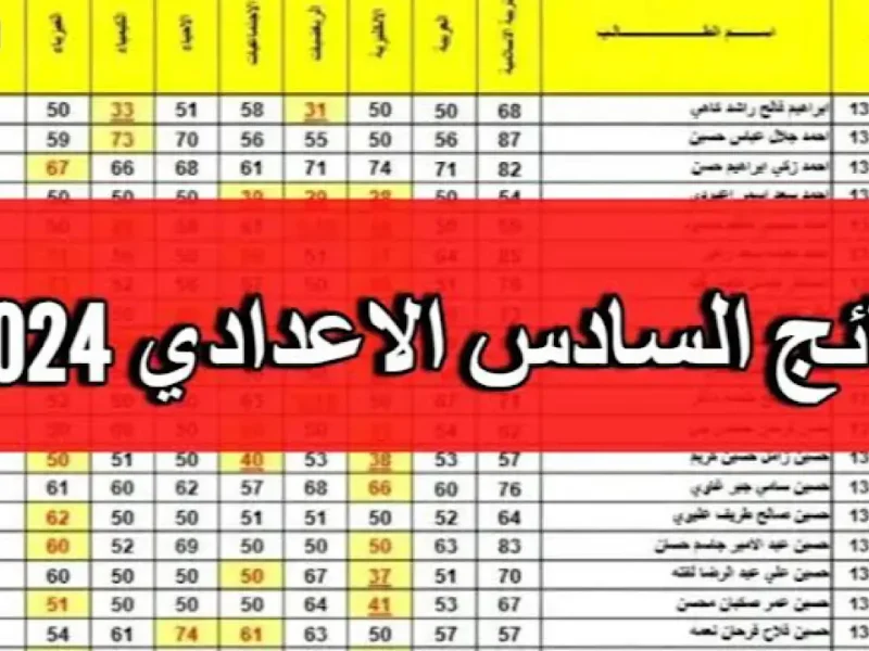 نتائج السادس الاعدادي 2025 الدور الاول