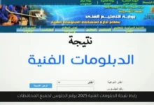 نتيجة الدبلومات الفنية 2025 برقم الجلوس