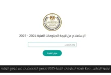 نتيجه الدبلومات الفنية 2025