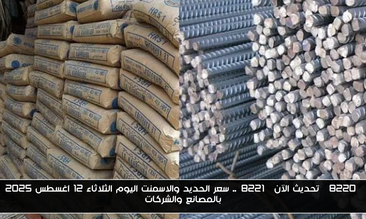 “تحديث الآن”.. سعر الحديد والاسمنت اليوم الثلاثاء 12 اغسطس 2025 بالمصانع والشركات
