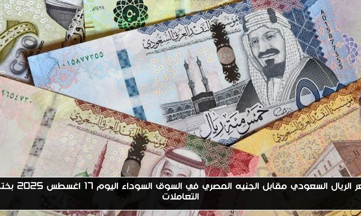 سعر الريال السعودي مقابل الجنيه المصري في السوق السوداء اليوم 17 اغسطس 2025 بختام التعاملات