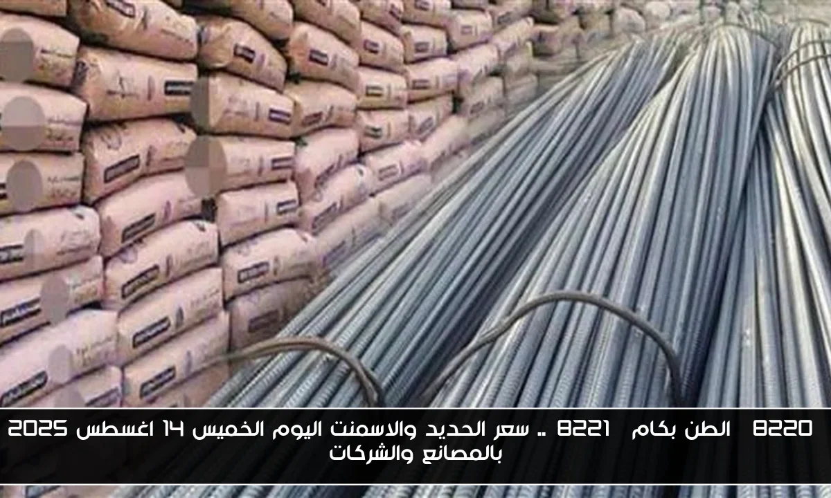 “الطن بكام”.. سعر الحديد والاسمنت اليوم الخميس 14 اغسطس 2025 بالمصانع والشركات