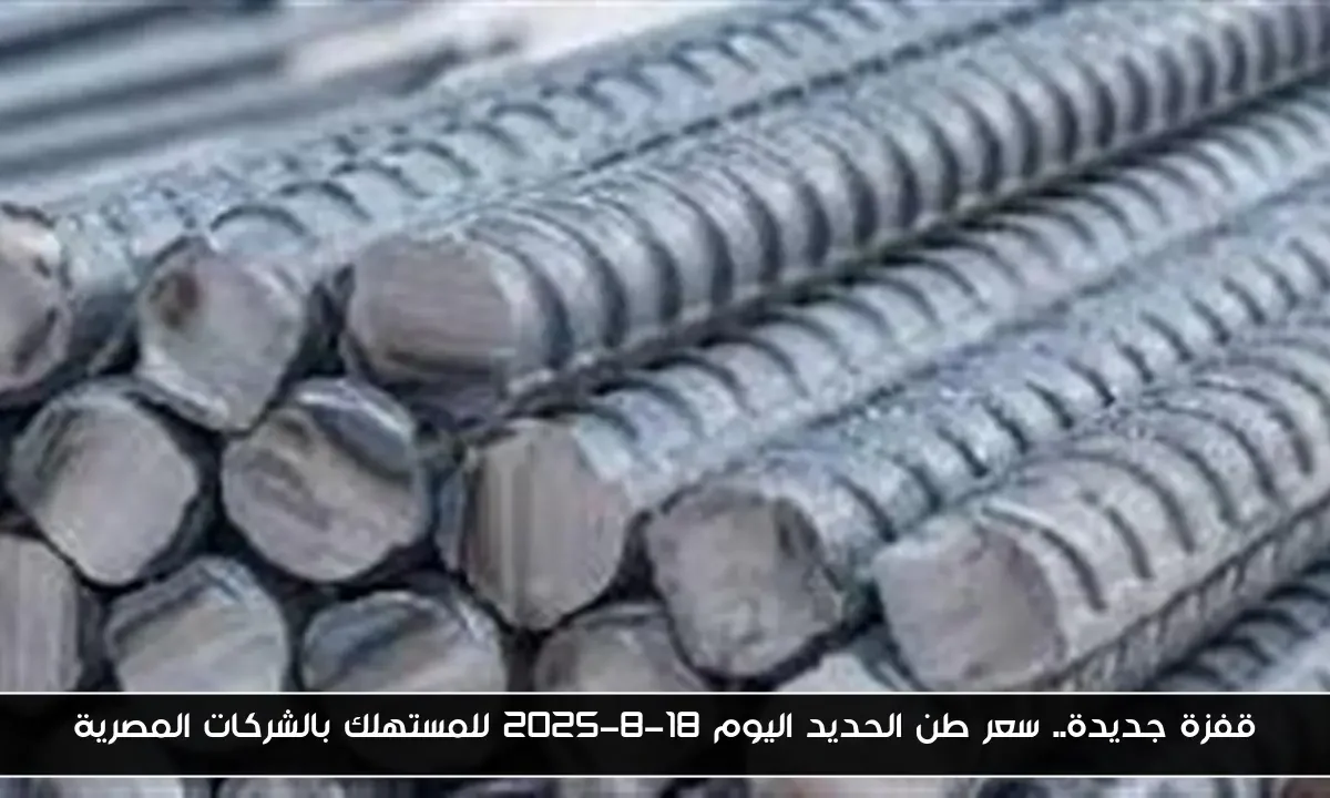 قفزة جديدة.. سعر طن الحديد اليوم 18-8-2025 للمستهلك بالشركات المصرية