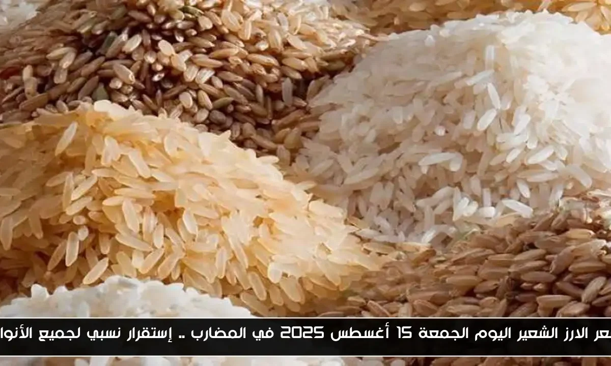 سعر الارز الشعير اليوم الجمعة 15 أغسطس 2025 في المضارب .. إستقرار نسبي لجميع الأنواع