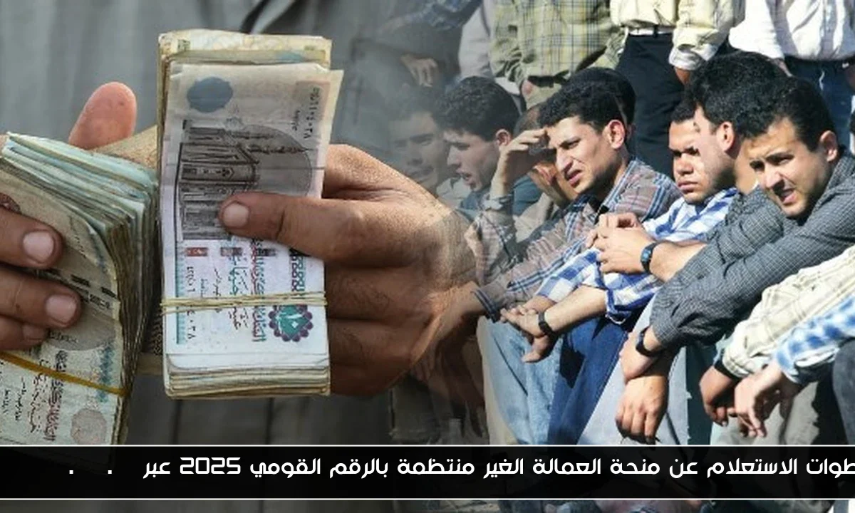 خطوات الاستعلام عن منحة العمالة الغير منتظمة بالرقم القومي 2025 عبر manpower.gov.eg