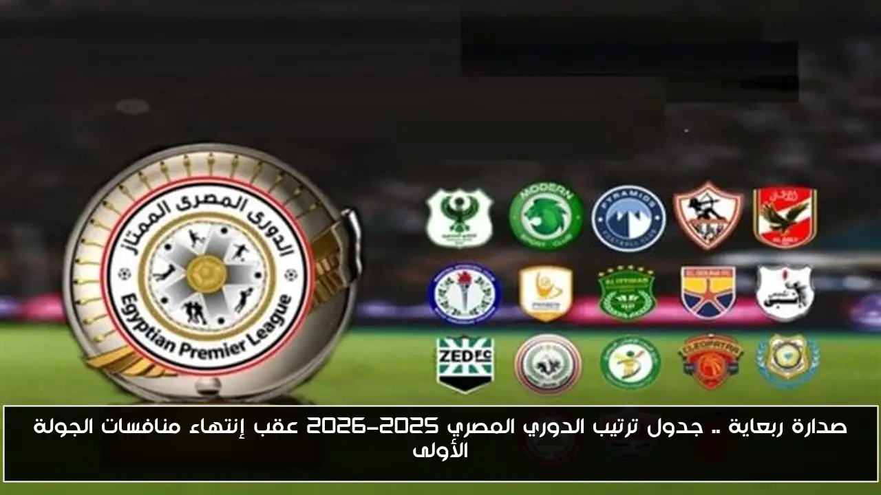 صدارة ربعاية .. جدول ترتيب الدوري المصري 2025-2026 عقب إنتهاء منافسات الجولة الأولى