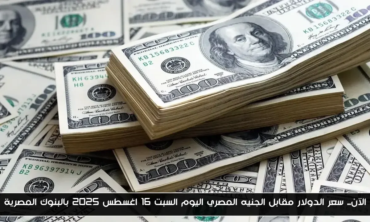 الآن.. سعر الدولار مقابل الجنيه المصري اليوم السبت 16 اغسطس 2025 بالبنوك المصرية