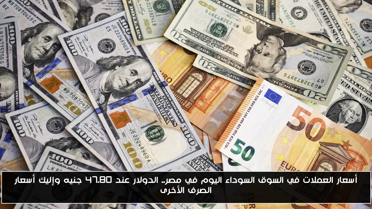 (تحديث يومي) أسعار العملات في السوق السوداء اليوم في مصر.. الدولار عند 47.80 جنيه وإليك أسعار الصرف الأخرى