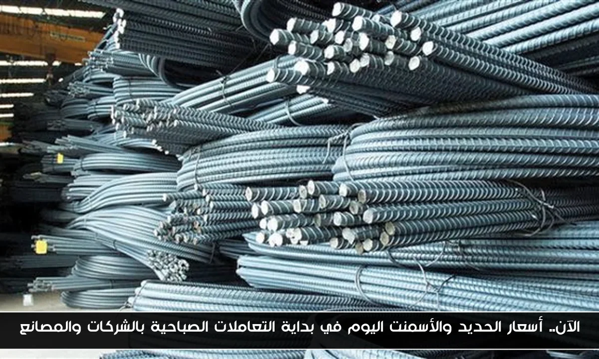 الآن.. أسعار الحديد والأسمنت اليوم في بداية التعاملات الصباحية بالشركات والمصانع