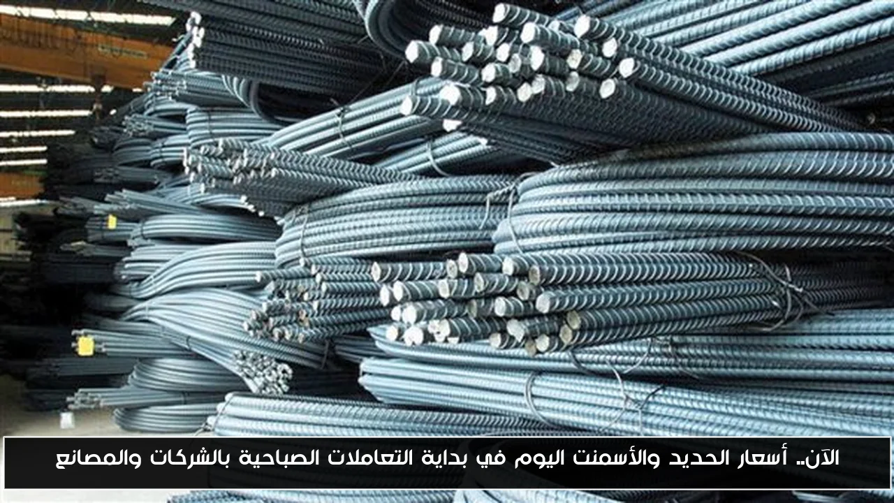 الآن.. أسعار الحديد والأسمنت اليوم في بداية التعاملات الصباحية بالشركات والمصانع