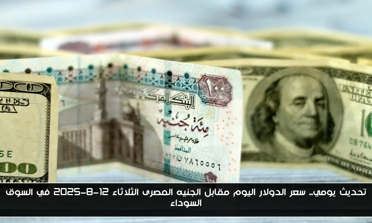 تحديث يومي.. سعر الدولار اليوم مقابل الجنيه المصرى الثلاثاء 12-8-2025 في السوق السوداء