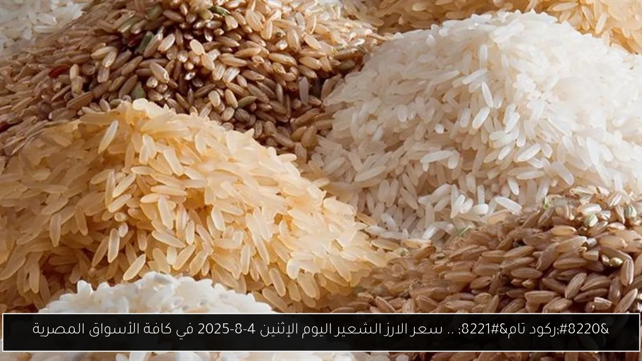 سعر الارز الشعير اليوم