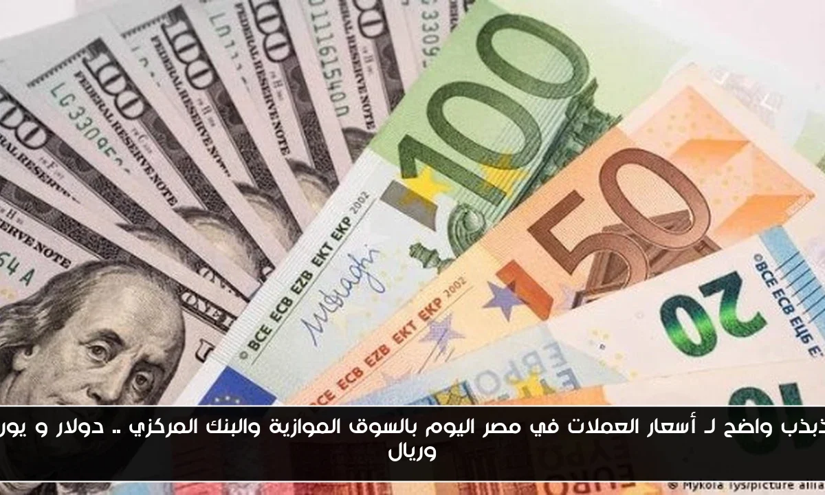 تذبذب واضح لـ أسعار العملات في مصر اليوم بالسوق الموازية والبنك المركزي .. دولار و يورو وريال