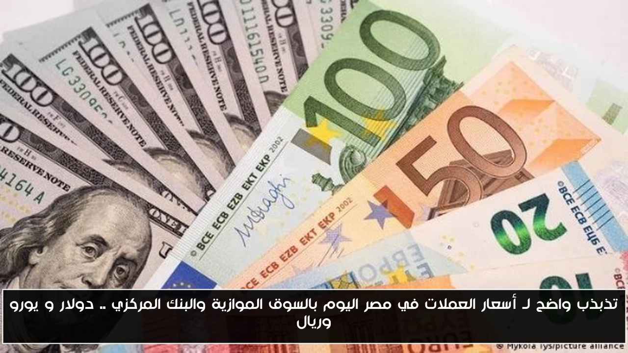 تذبذب واضح لـ أسعار العملات في مصر اليوم بالسوق الموازية والبنك المركزي .. دولار و يورو وريال