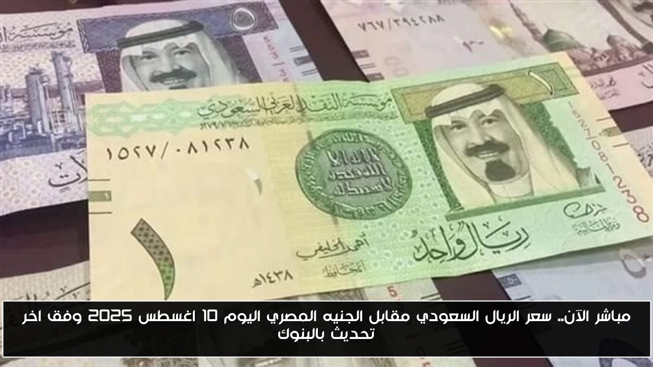 مباشر الآن.. سعر الريال السعودي مقابل الجنيه المصري اليوم 10 اغسطس 2025 وفق اخر تحديث بالبنوك