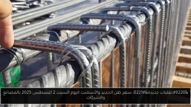 سعر طن الحديد والأسمنت اليوم