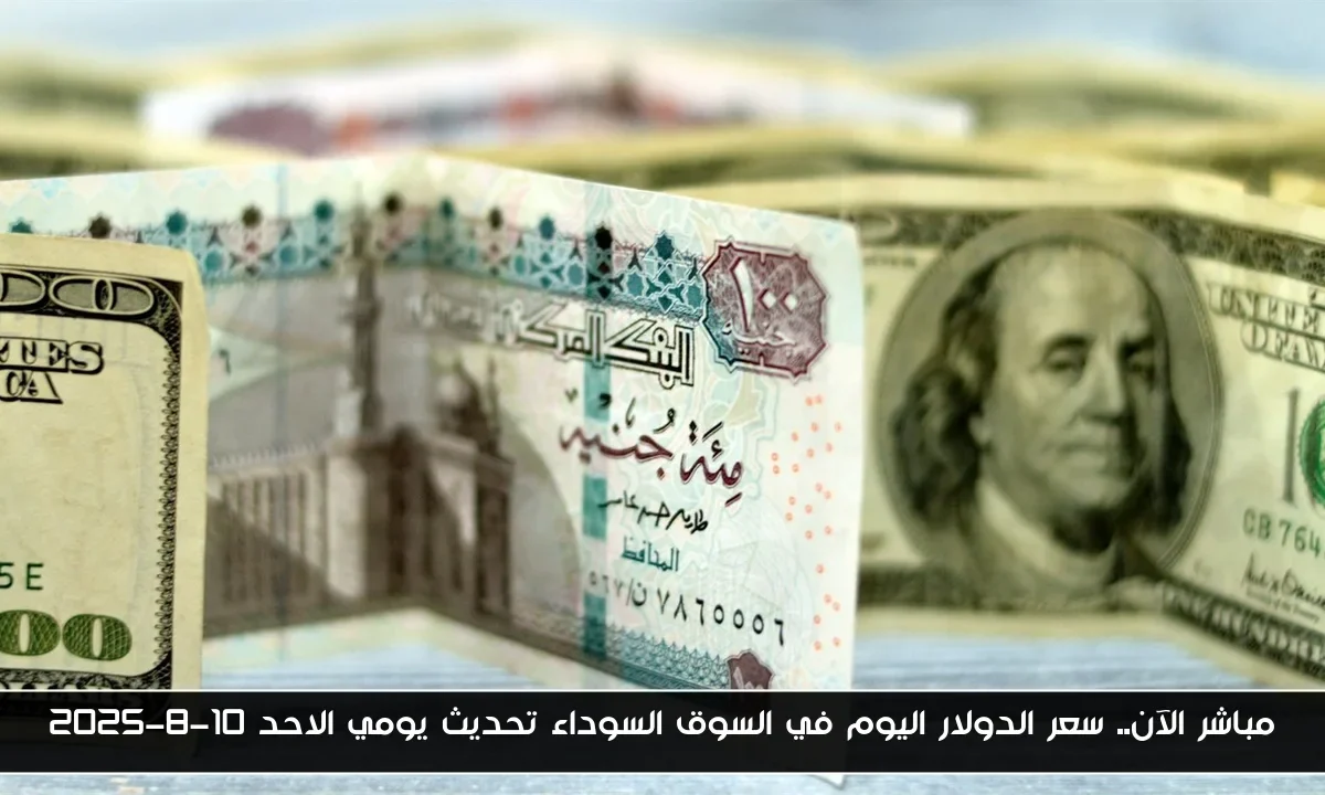 مباشر الآن.. سعر الدولار اليوم في السوق السوداء تحديث يومي الاحد 10-8-2025