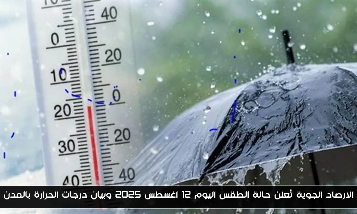 الارصاد الجوية تُعلن حالة الطقس اليوم 12 اغسطس 2025 وبيان درجات الحرارة بالمدن