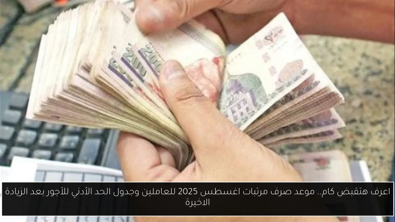 موعد صرف مرتبات اغسطس