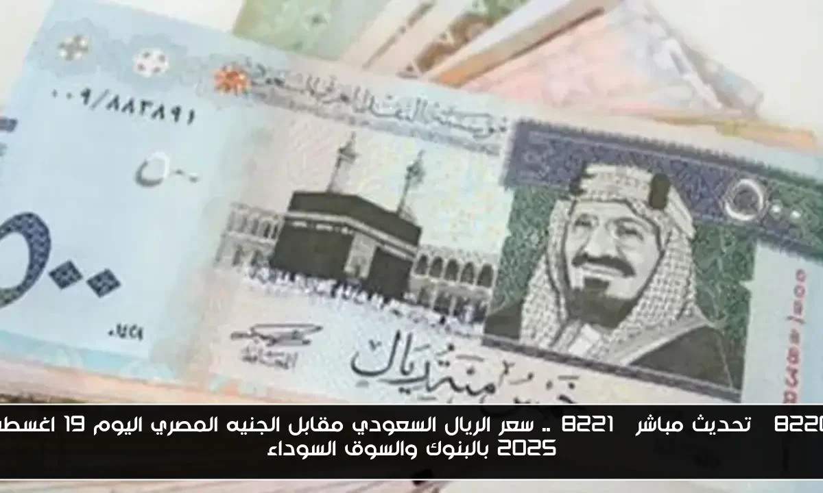 “تحديث مباشر”.. سعر الريال السعودي مقابل الجنيه المصري اليوم 19 اغسطس 2025 بالبنوك والسوق السوداء