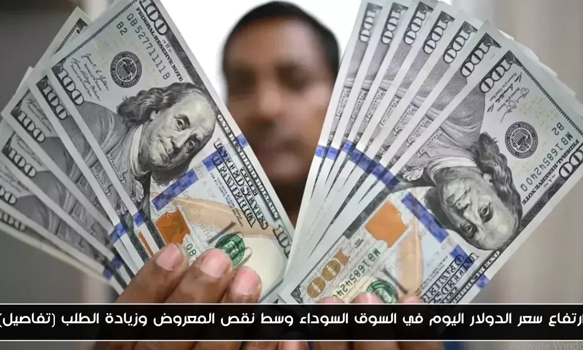 ارتفاع سعر الدولار اليوم في السوق السوداء وسط نقص المعروض وزيادة الطلب (تفاصيل)