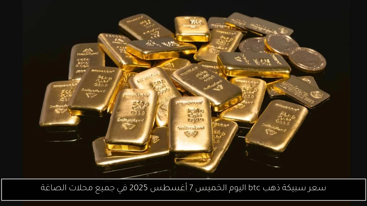 سعر سبيكة ذهب btc اليوم