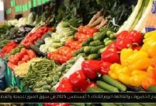 اسعار الخضروات والفاكهة اليوم
