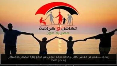 الاستعلام عن معاش تكافل وكرامة بالرقم القومي