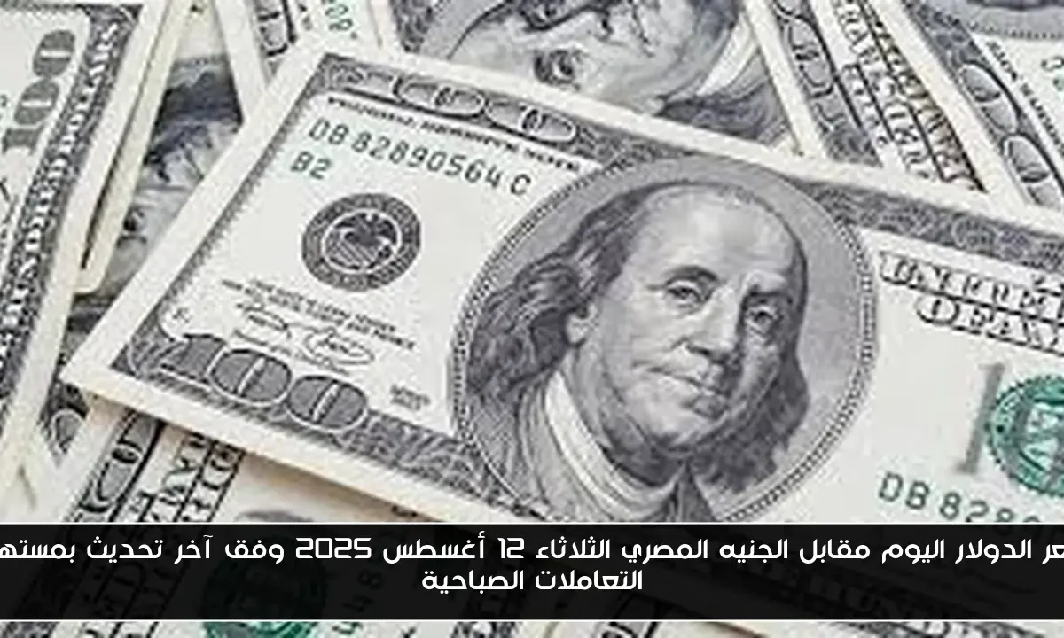سعر الدولار اليوم مقابل الجنيه المصري الثلاثاء 12 أغسطس 2025 وفق آخر تحديث بمستهل التعاملات الصباحية