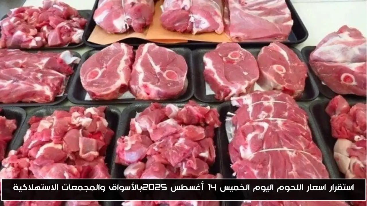 استقرار اسعار اللحوم اليوم الخميس 14 أغسطس 2025بالأسواق والمجمعات الاستهلاكية