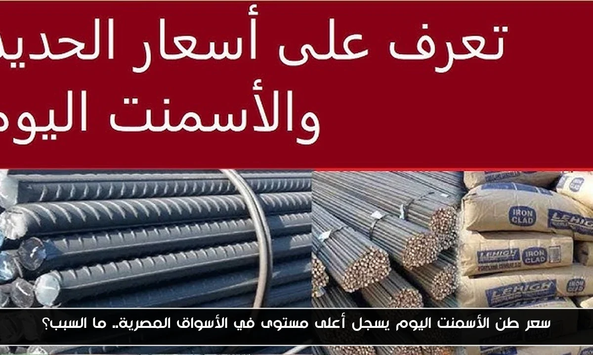 سعر طن الأسمنت اليوم يسجل أعلى مستوى في الأسواق المصرية.. ما السبب؟