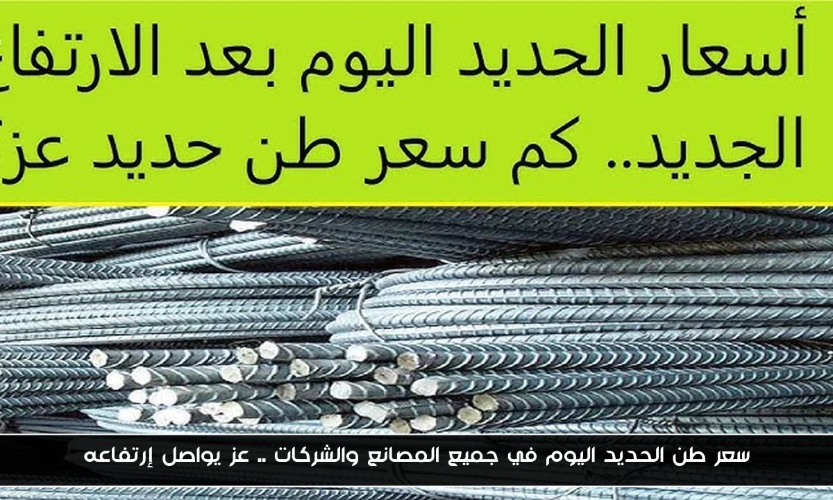 سعر طن الحديد اليوم في جميع المصانع والشركات .. عز يواصل إرتفاعه