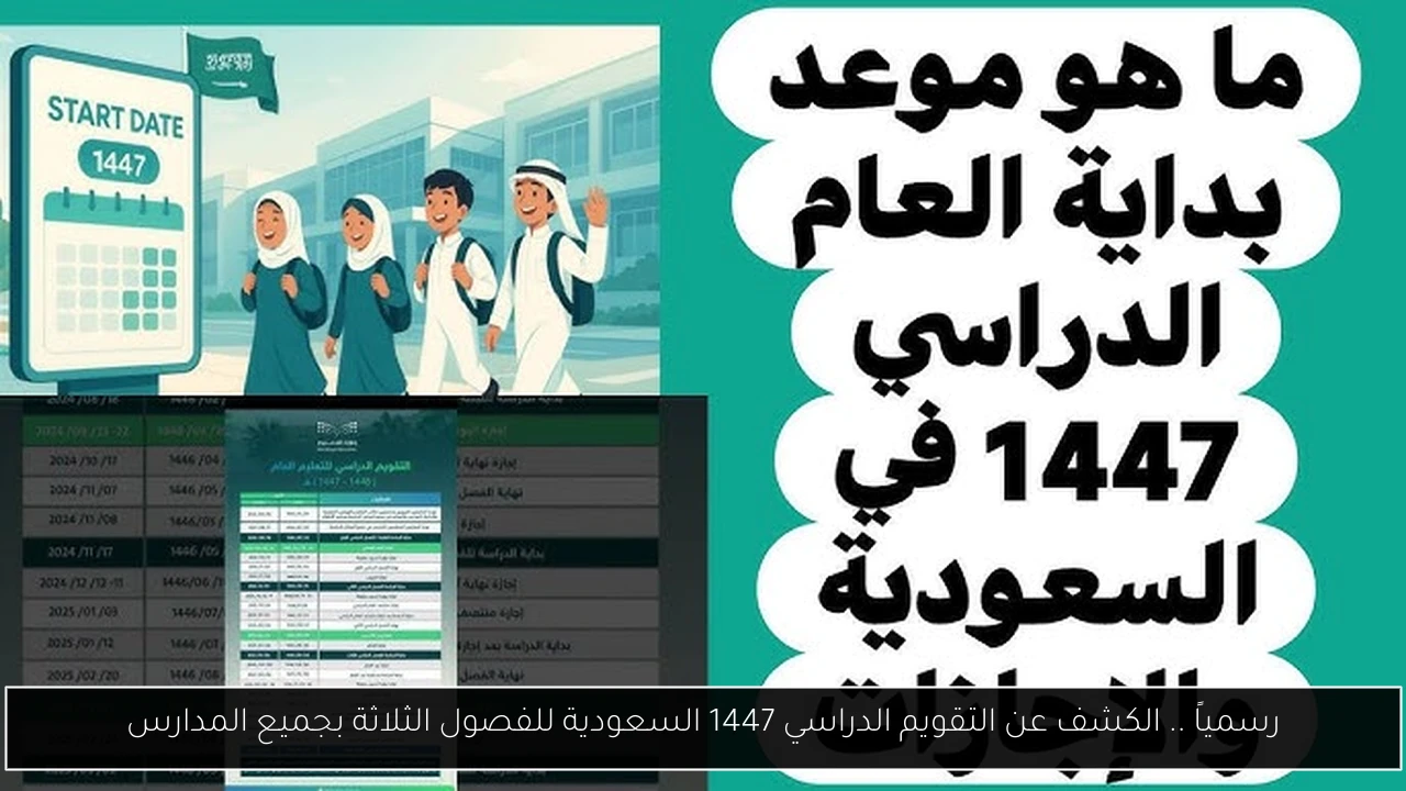 التقويم الدراسي 1447 السعودية