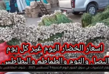 اسعار الخضروات في سوق العبور اليوم