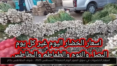 اسعار الخضروات في سوق العبور اليوم