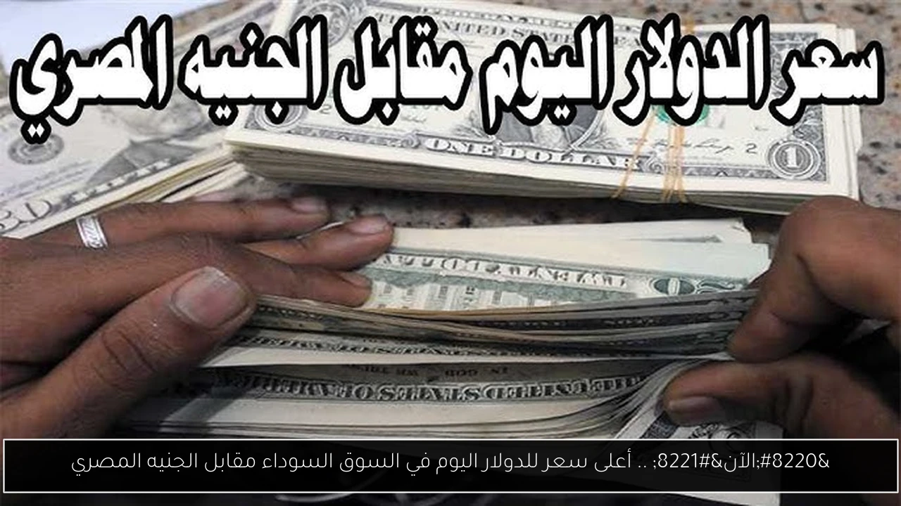 أعلى سعر للدولار اليوم في السوق السوداء