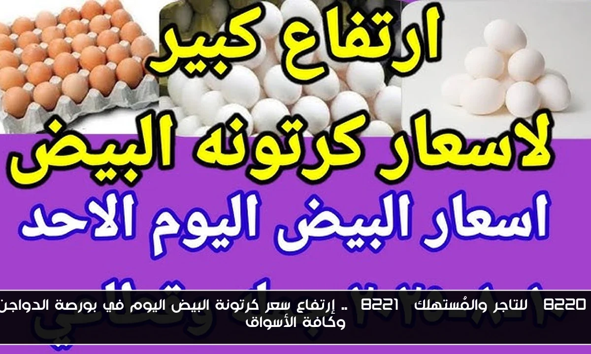 “للتاجر والمُستهلك” .. إرتفاع سعر كرتونة البيض اليوم في بورصة الدواجن وكافة الأسواق