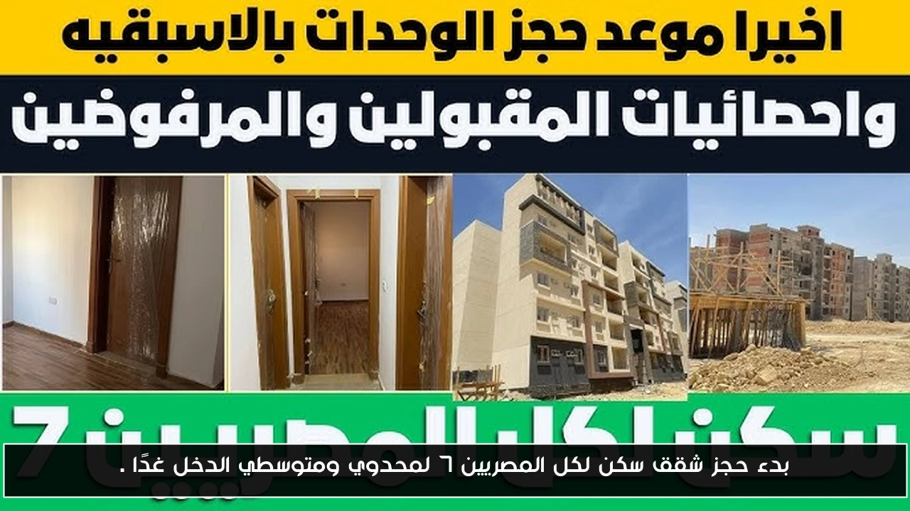 “هاااام” .. بدء حجز شقق سكن لكل المصريين 7 لمحدوي ومتوسطي الدخل غدًا