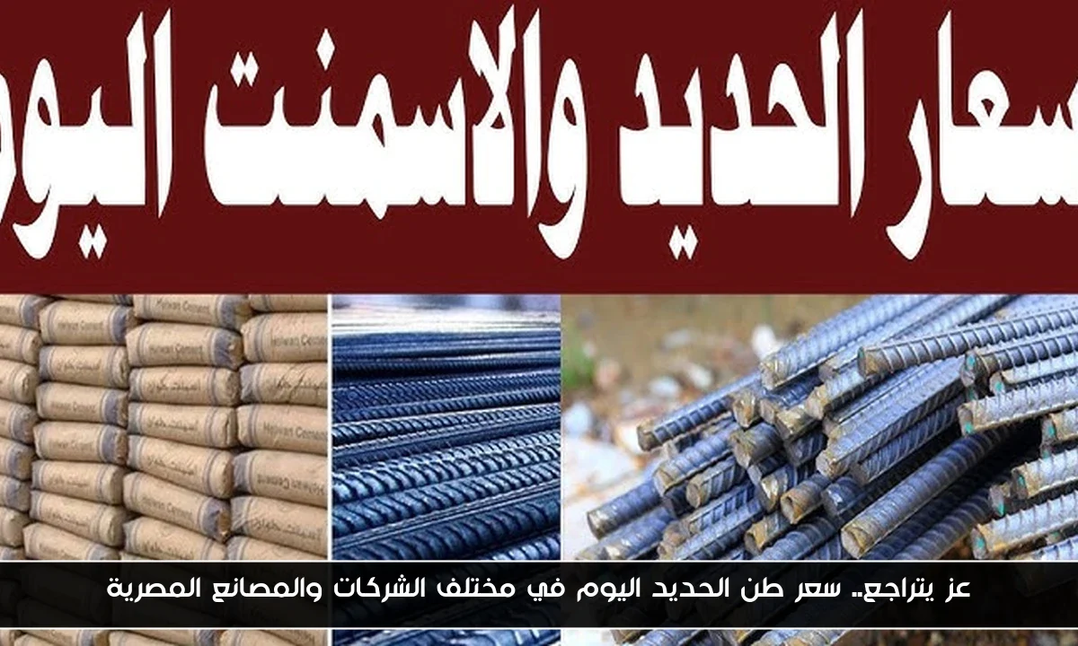 عز يتراجع.. سعر طن الحديد اليوم في مختلف الشركات والمصانع المصرية