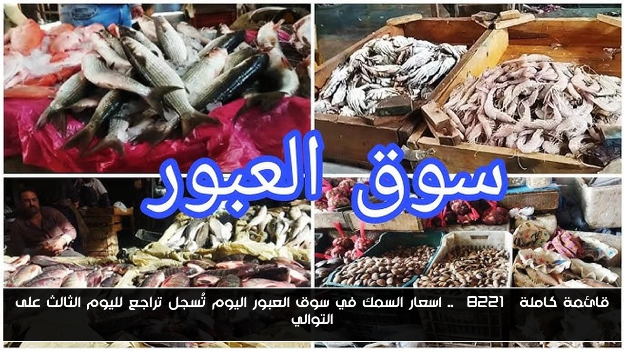 قائمة كاملة” .. اسعار السمك في سوق العبور اليوم تُسجل تراجع لليوم الثالث على التوالي