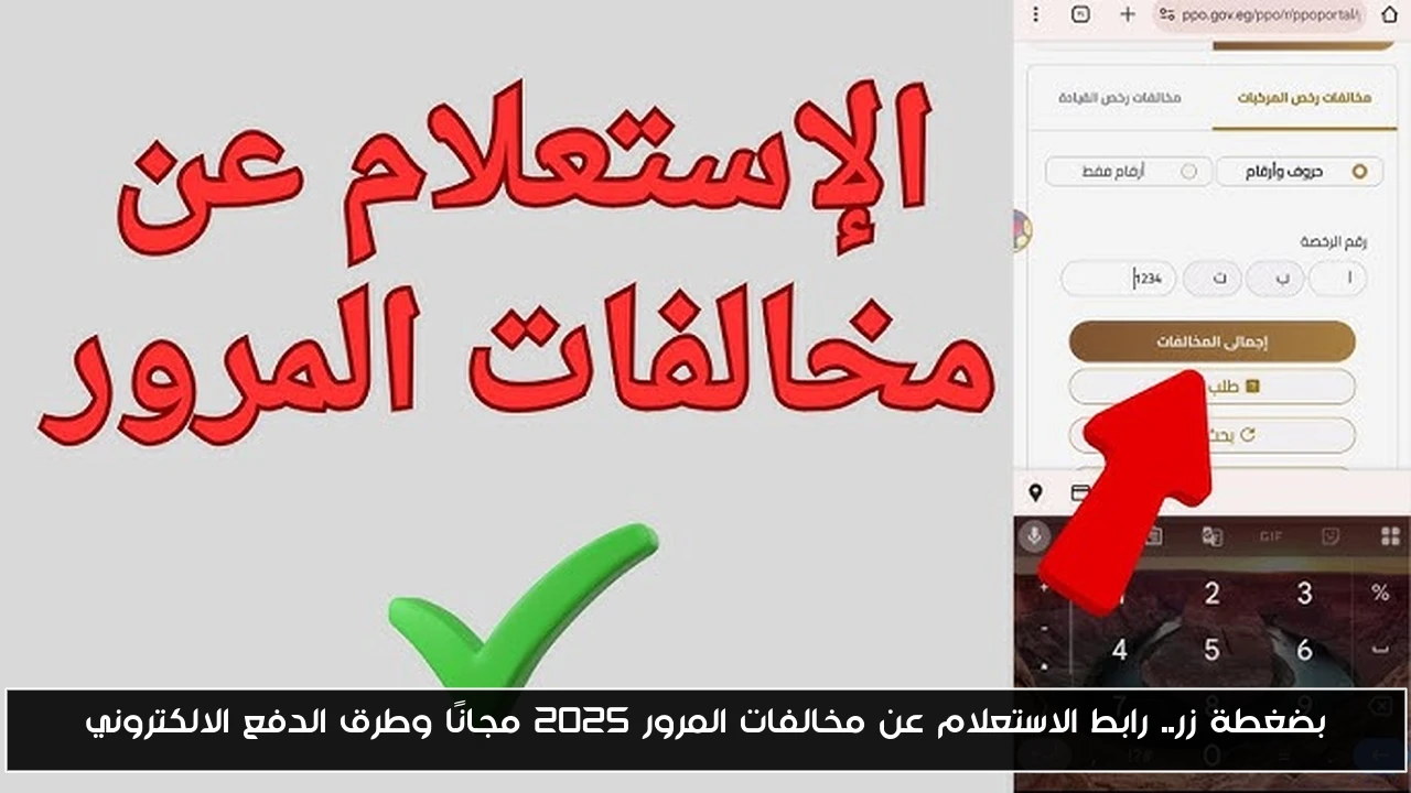 بضغطة زر.. رابط الاستعلام عن مخالفات المرور 2025 مجانًا وطرق الدفع الالكتروني