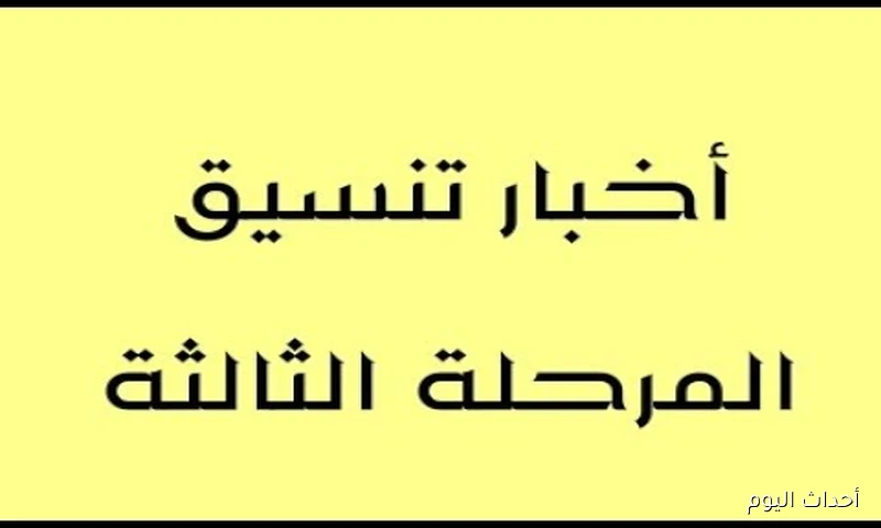 تنسيق الثانوية العامة المرحلة الثالثة 2025.. خطوات التسجيل والحد الأدنى للقبول